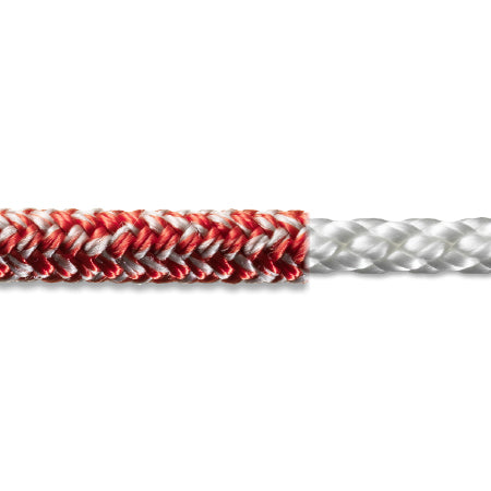 Robline Dinghy Sheet 7mm Red/Grey - Per Metre